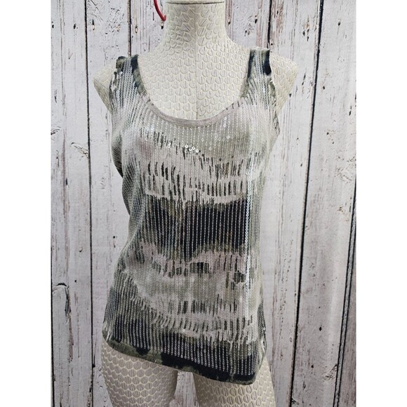 LM Women's M Elliott Lauren Multicolor Sequin Tank Top Sleeveless Blouse Shell - Picture 1 of 7